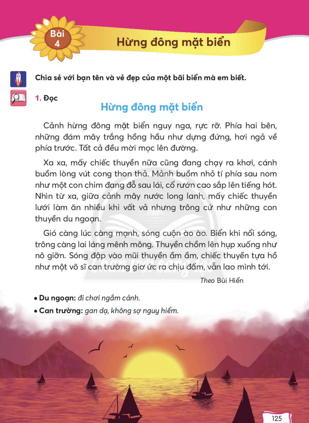 Bài 4: Hừng đông mặt biển