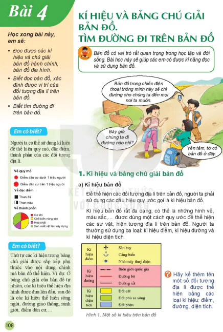 Bài 4: Kí hiệu và bảng chú giải bản đồ. Tìm đường đi trên bản đồ