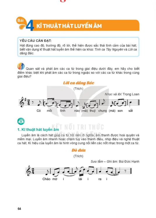 Bài 4: Kĩ thuật hát luyến âm