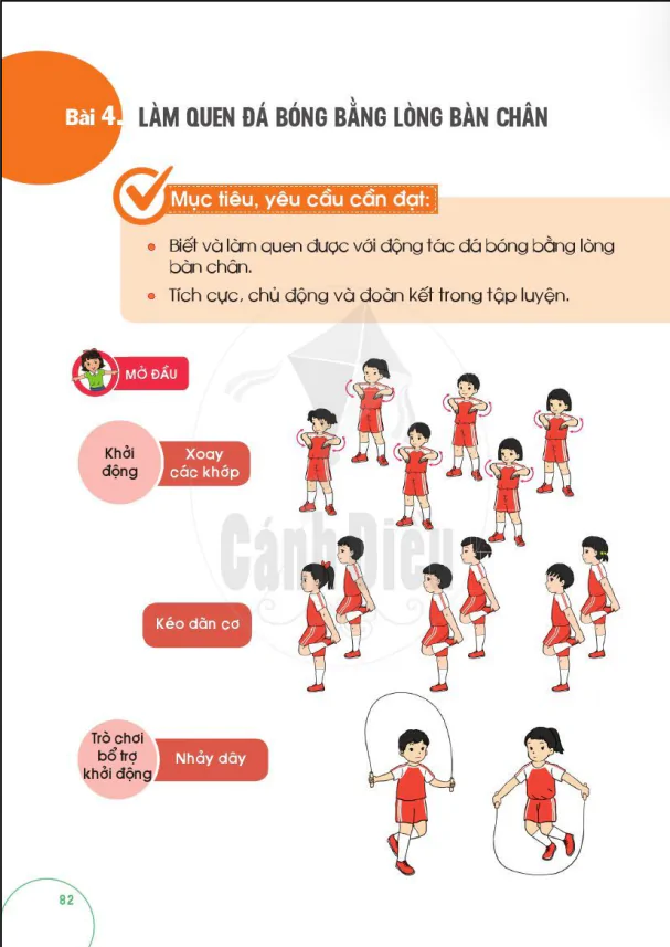 BÀI 4: LÀM QUEN ĐÁ BÓNG BẰNG LÒNG BÀN CHÂN