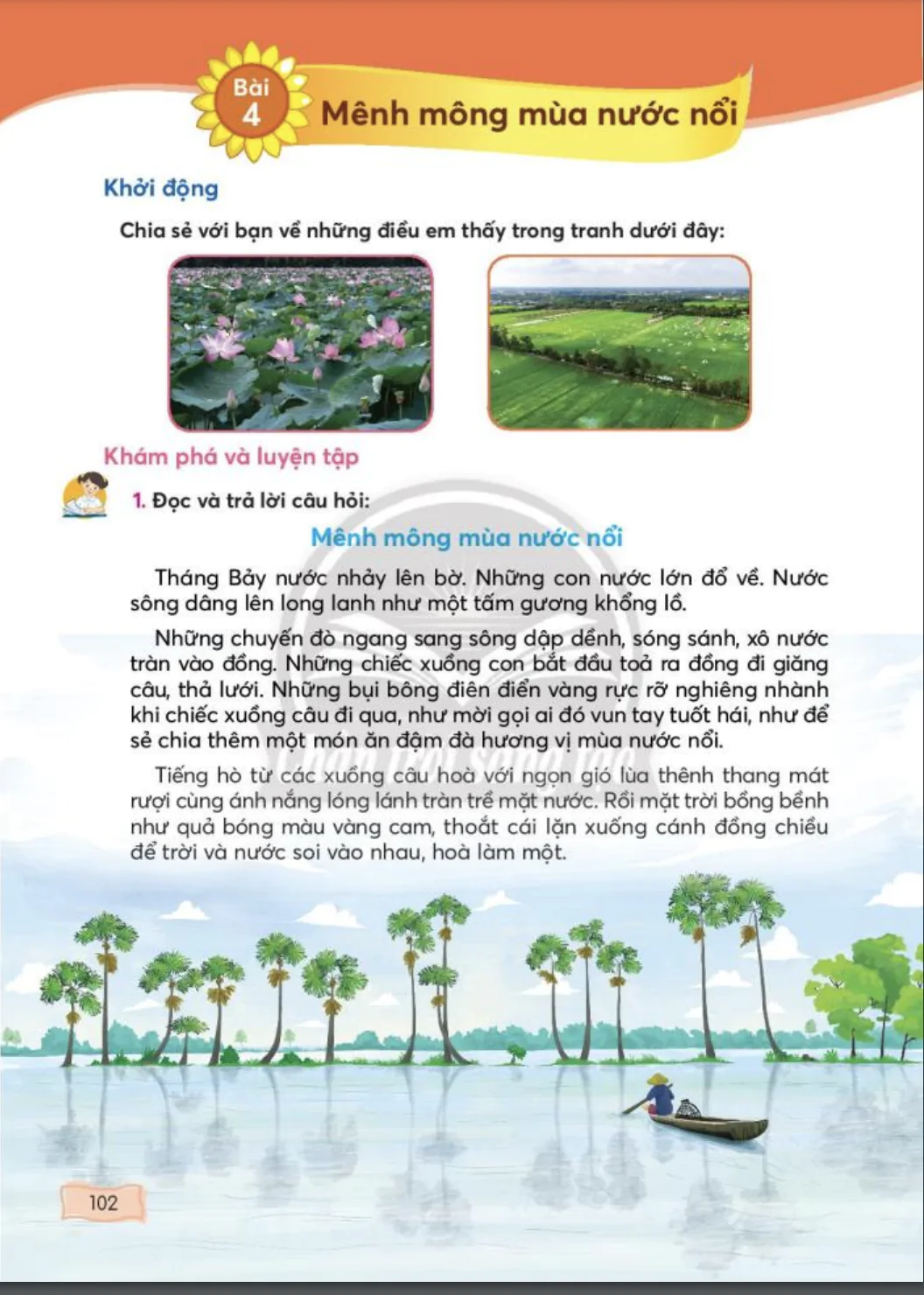 Bài 4: Mênh mông mùa nước nổi