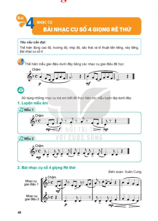 Bài 4: Nhạc cụ - Bài nhạc cụ số 4 giọng Rê thứ