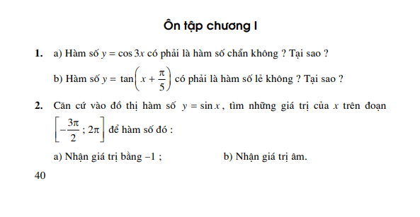 Bài 4: Ôn tập chương 1