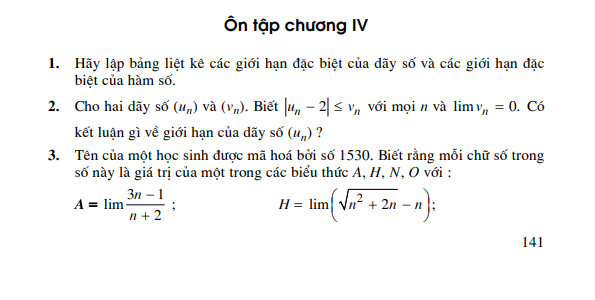 Bài 4: Ôn tập chương 4