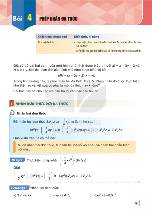 Bài 4: Phép nhân đa thức (Vy)