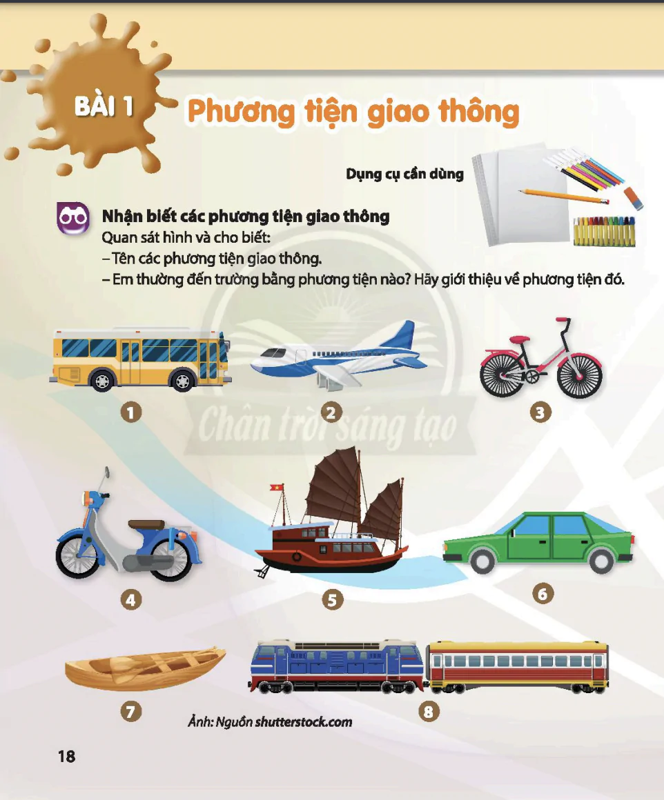 Bài 1: Phương tiện giao thông