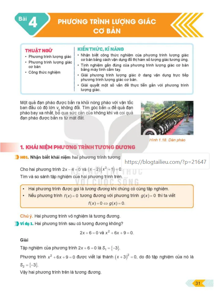 Bài 4: Phương trình lượng giác cơ bản