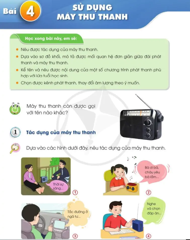 Bài 4: Sử dụng máy thu thanh
