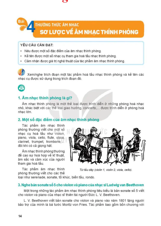 Bài 4: Thường thức âm nhạc - Sơ lược về âm nhạc thính phòng