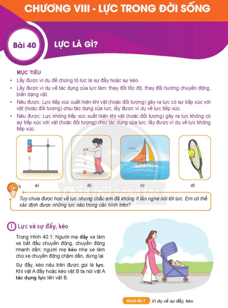Bài 40: LỰC LÀ GÌ?