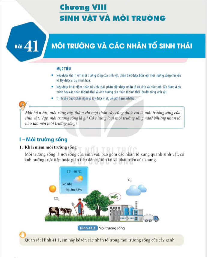 Bài 41 : Môi trường và các nhân tố sinh thái