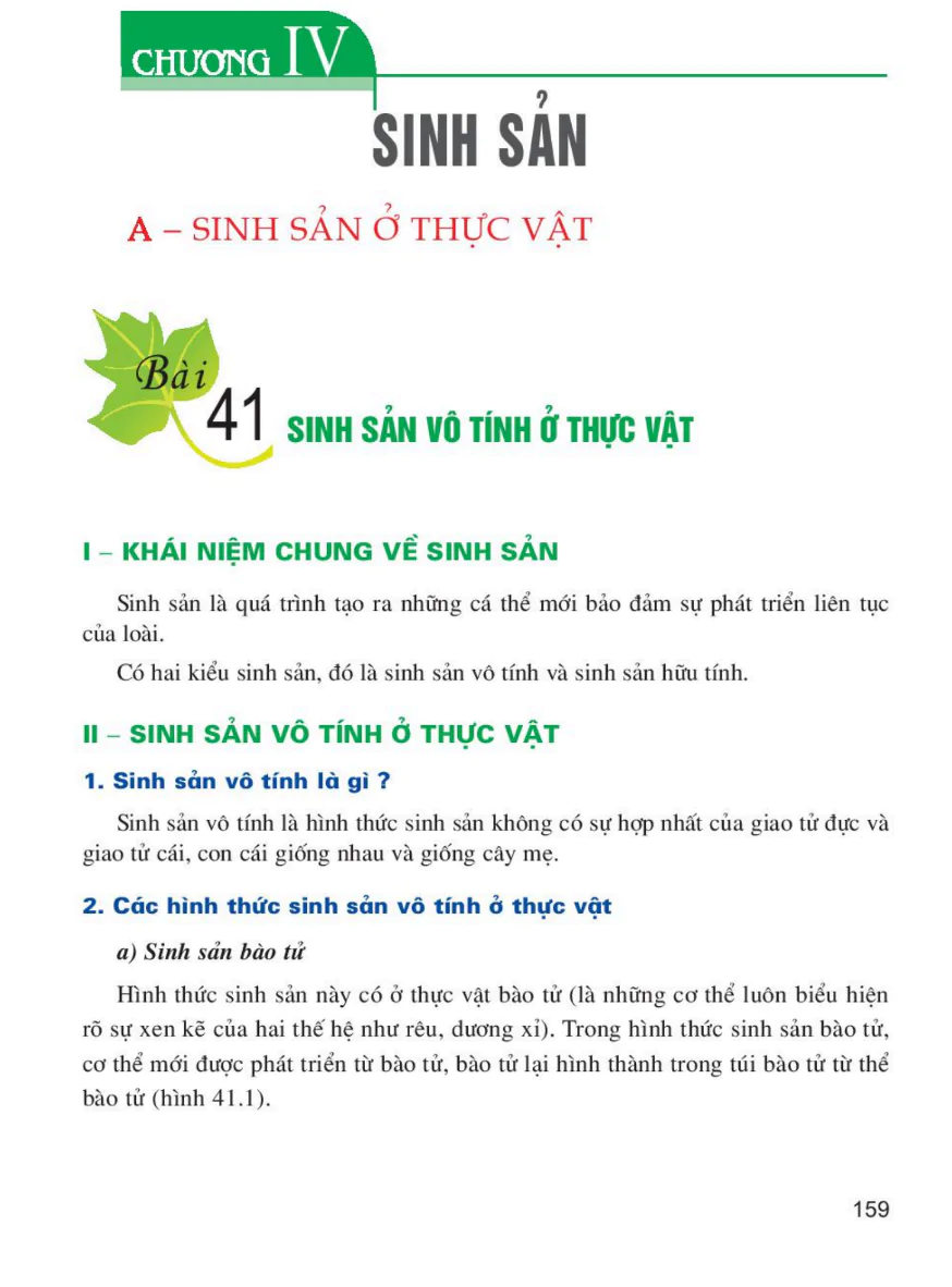 Bài 41: Sinh Sản Vô Tính Ở Thực Vật