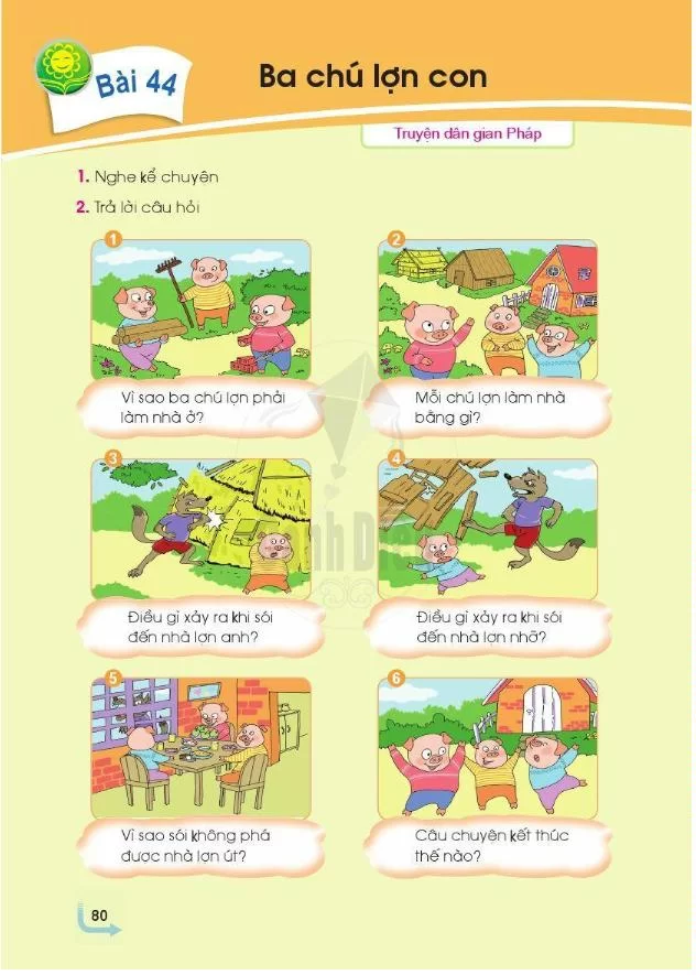 Bài 44: Kể chuyện ba chú lợn con