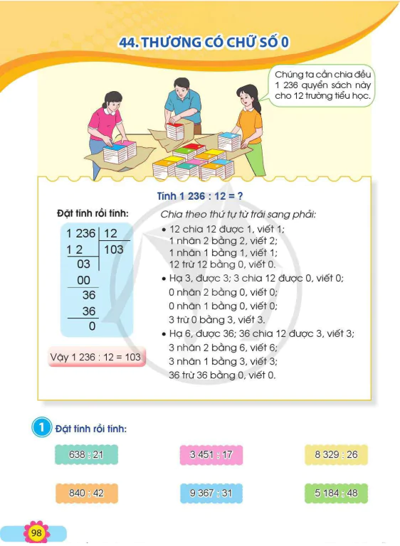 Bài 44: Thương Có Chữ Số 0