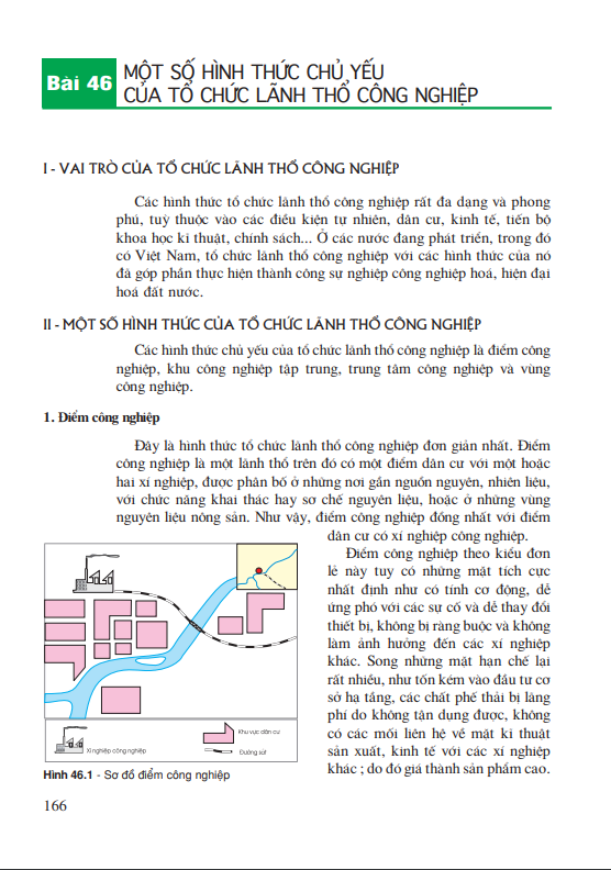 Bài 46: Một số hình thức chủ yếu của tổ chức lãnh thổ công nghiệp