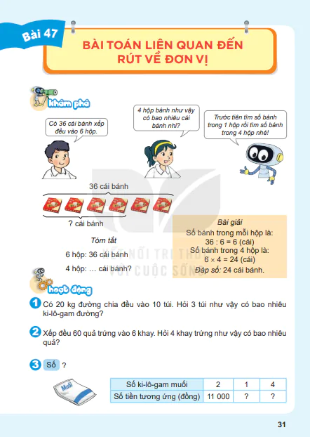 Bài 47:Bài toán liên quan đến rút về đơn vị