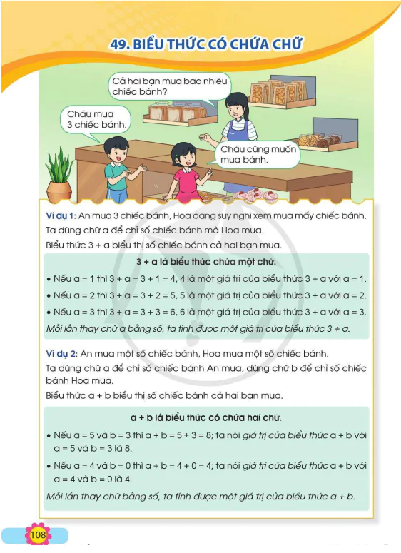 Bài 49: Biểu Thức Có Chứa Chữ