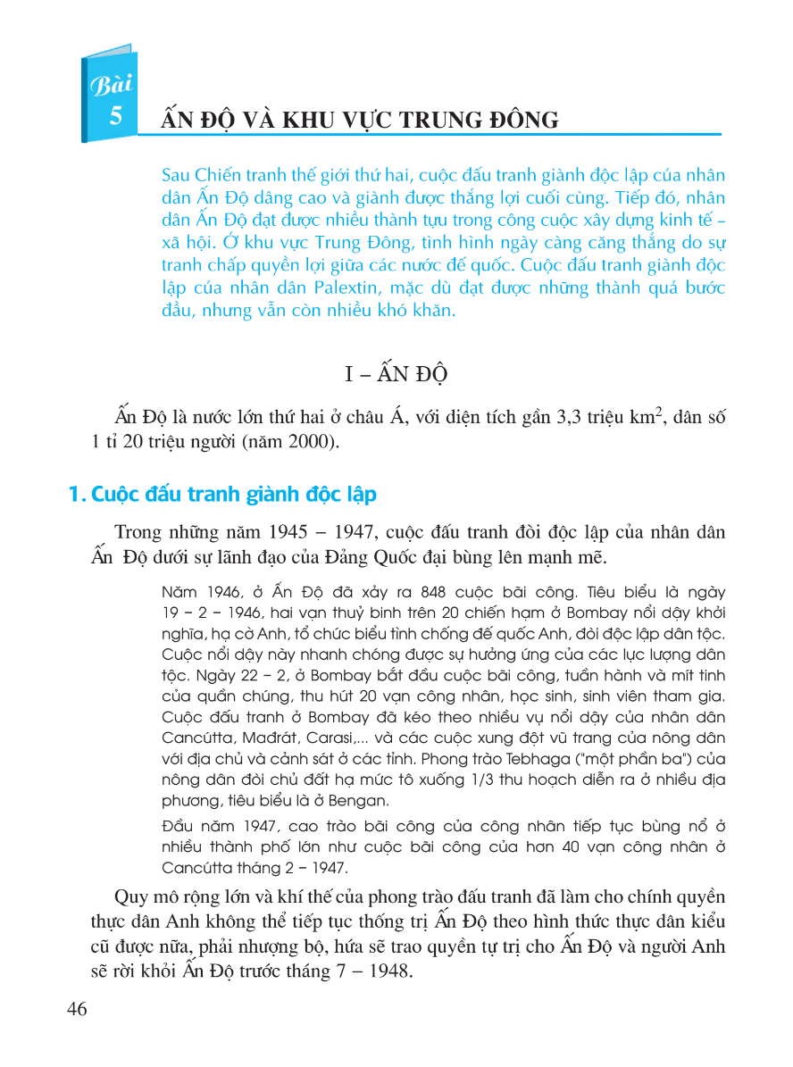 Bài 5: Ấn Độ Và Khu Vực Trung Đông