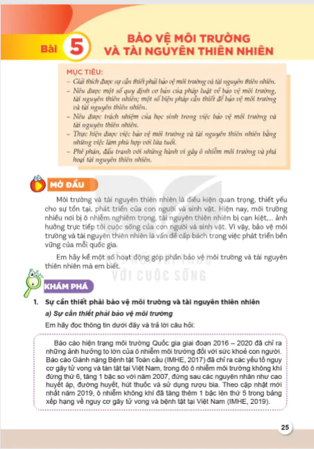Bài 5: Bảo vệ môi trường và tài nguyên thiên nhiên