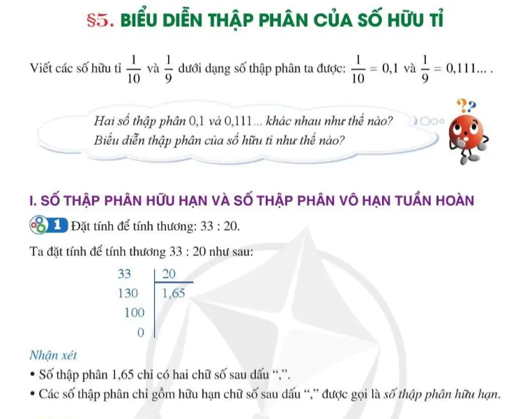 Bài 5: Biểu diễn thập phân của số hữu tỉ