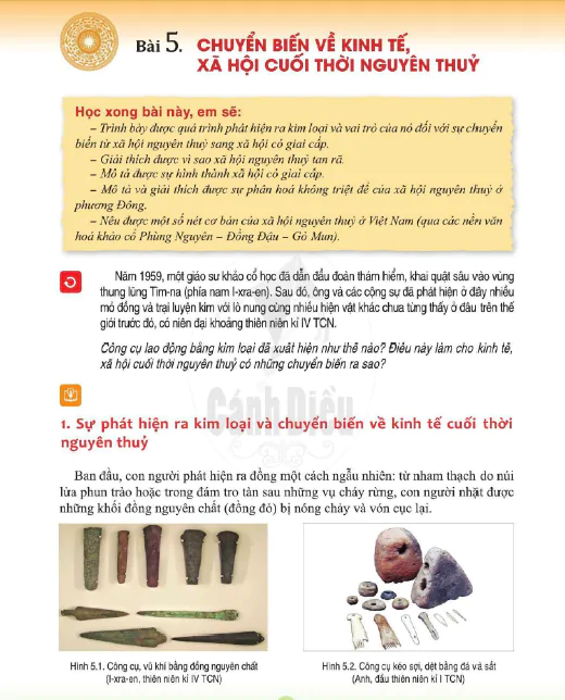 Bài 5. Chuyển biến kinh tế, xã hội cuối thời nguyên thủy