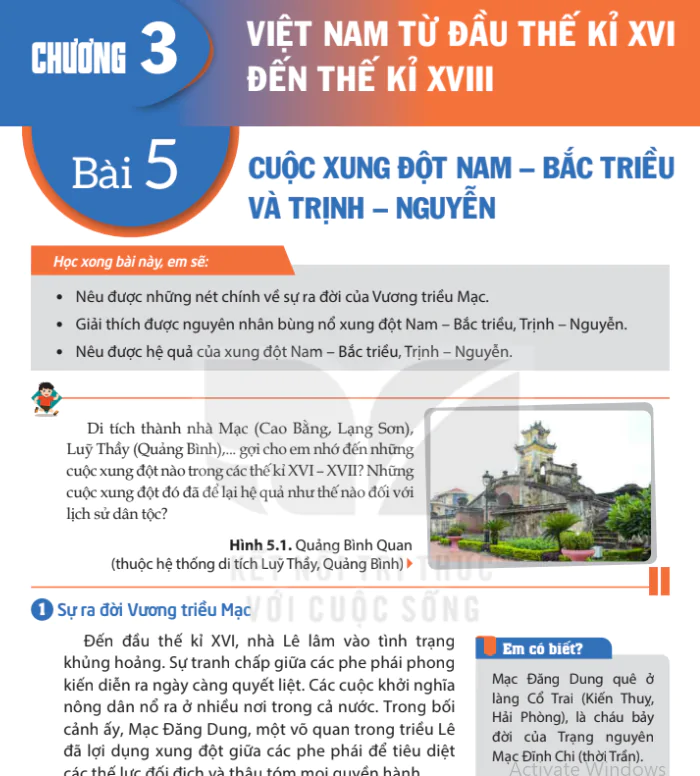 Bài 5: Cuộc xung đột Nam - Bắc triều và Trịnh - Nguyễn