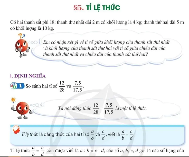 Bài 5: Tỉ lệ thức