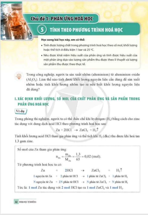 Bài 5: Tính theo phương trình hoá học