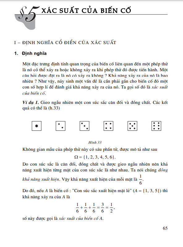 Bài 5: Xác suất của biến cố