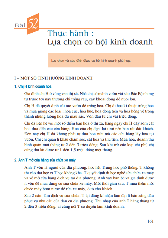 Bài 52: Lựa chọn cơ hội kinh doanh