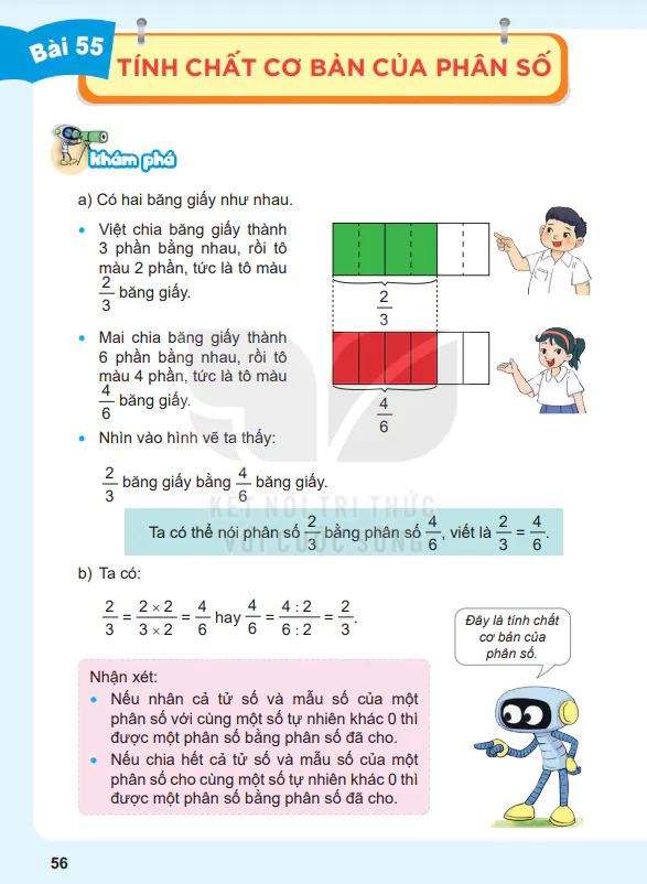 Bài 55: Tính chất cơ bản của phân số 