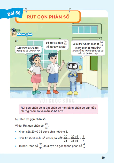 Bài 56: Rút gọn phân số