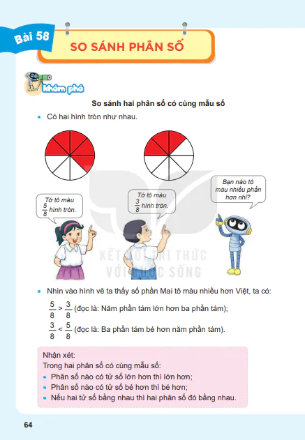 Bài 58: So sánh phân số