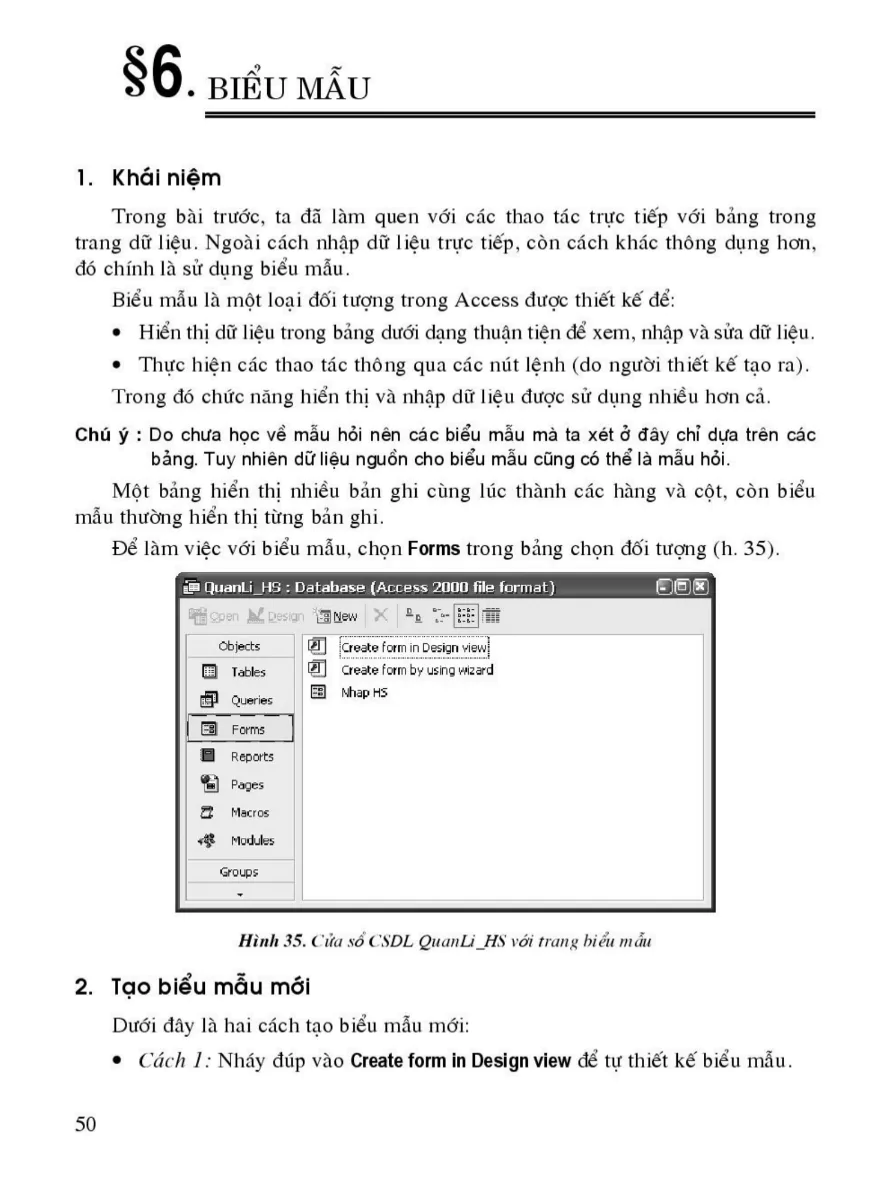 Bài 6: Biểu Mẫu