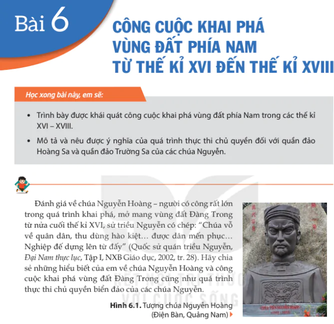 Bài 6: Công cuộc khai phá vùng đất phía Nam từ thế kỉ XVI đến thế kỉ XVIII