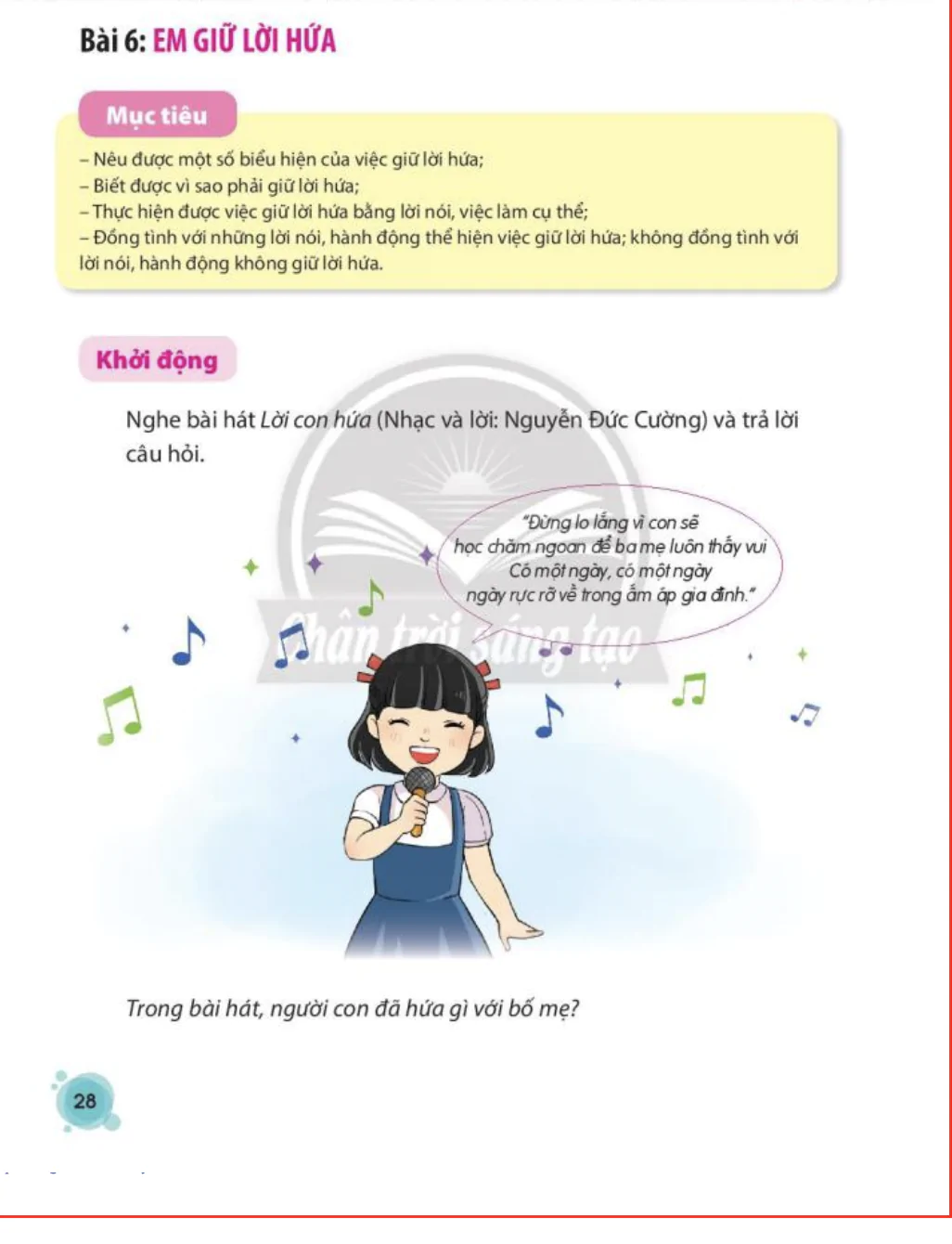 Bài 6: Em giữ lời hứa