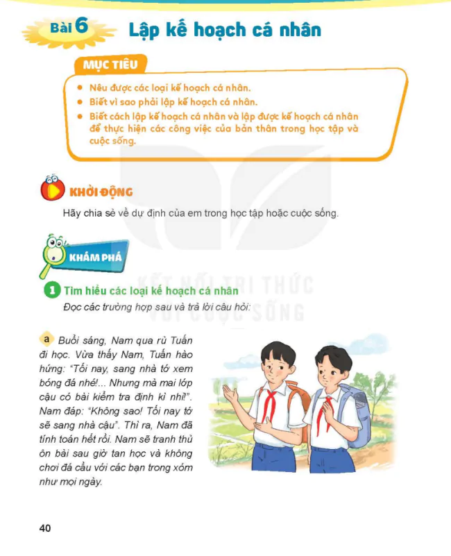Bài 6: Lập Kế Hoạch Cá Nhân