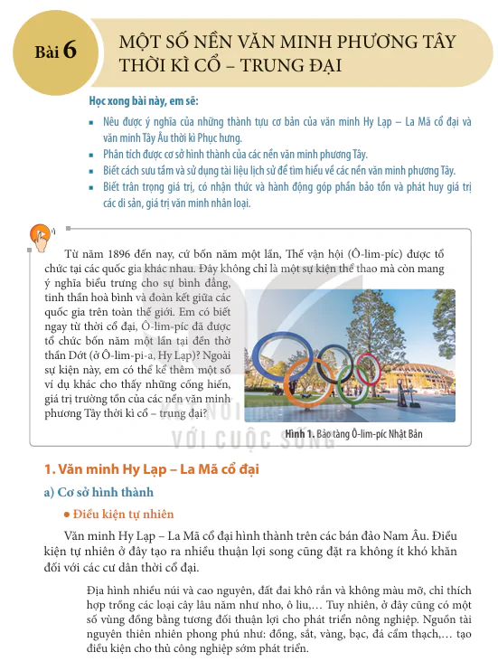 Bài 6: Một Số Nền Văn Minh Phương Tây Thời Kì Cổ – Trung Đại