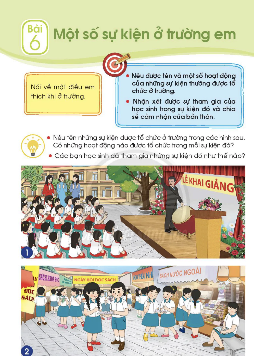 Bài 6: Một số sự kiện ở trường em
