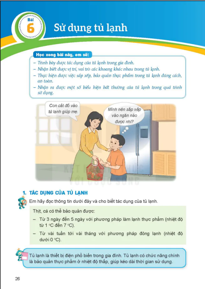 Bài 6: Sử Dụng Tủ Lạnh