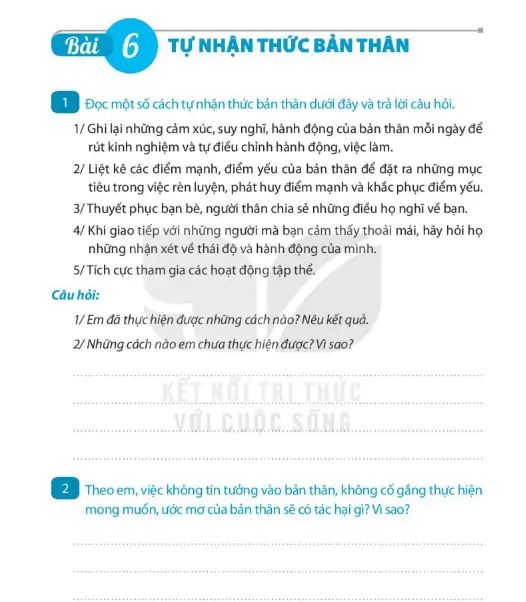 Bài 6: Tự Nhận Thức Bản Thân