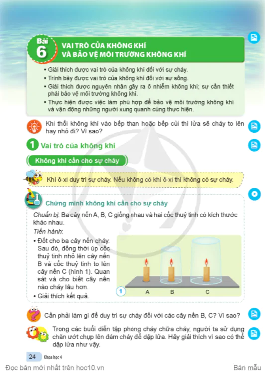 BÀI 6: VAI TRÒ CỦA KHÔNG KHÍ VÀ BẢO VỆ MÔI TRƯỜNG KHÔNG KHÍ