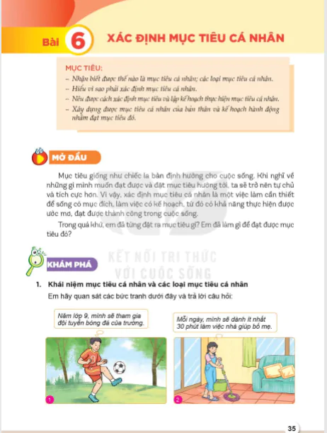 Bài 6:  Xác định mục tiêu cá nhân