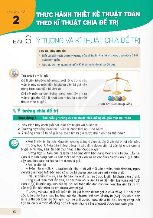 Bài 6: Ý Tưởng Và Kĩ Thuật Chia Để Trị