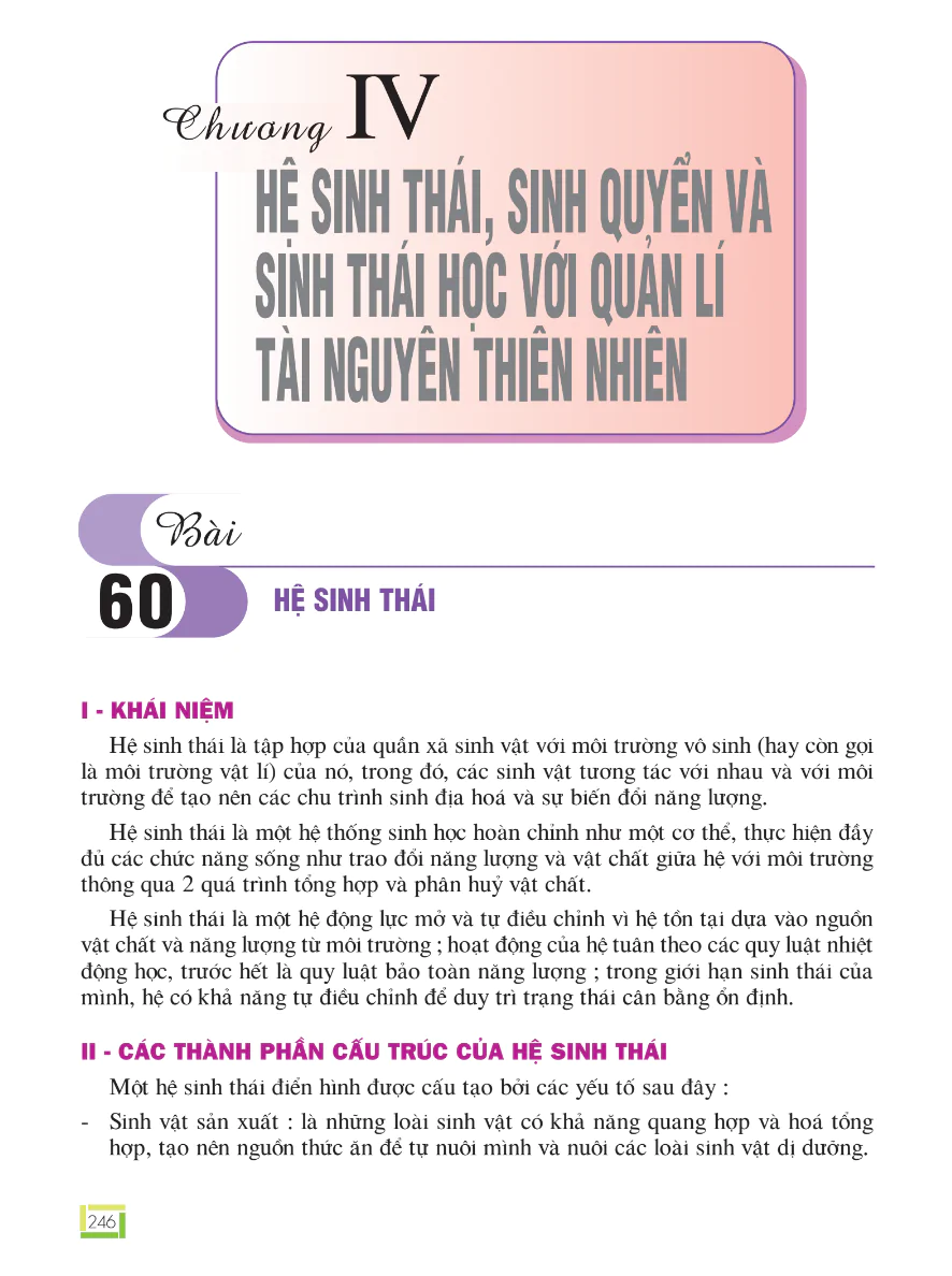 Bài 60: Hệ Sinh Thái