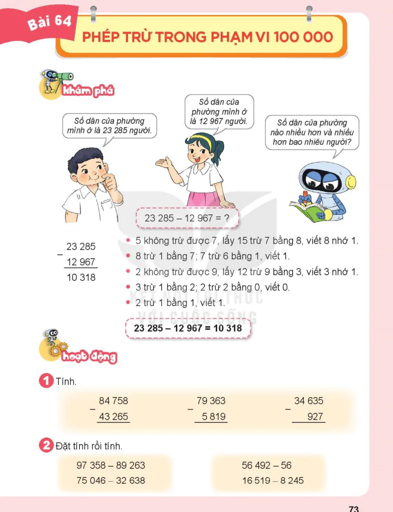 Bài 64: Phép Trừ Trong Phạm Vi 100 000