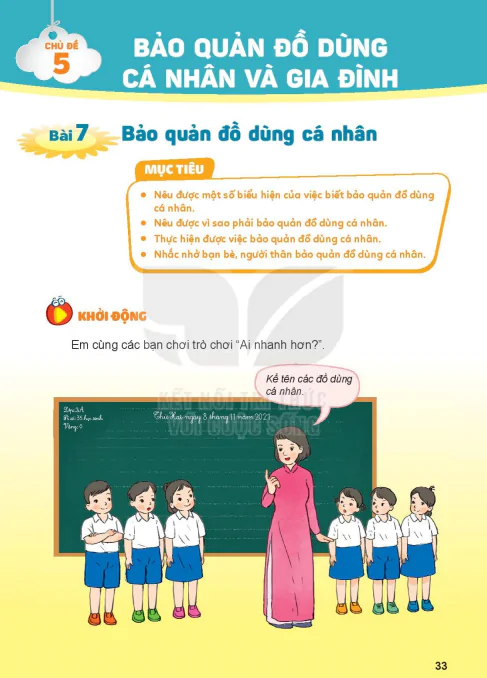 Bài 7. Bảo quản đồ dùng cá nhân