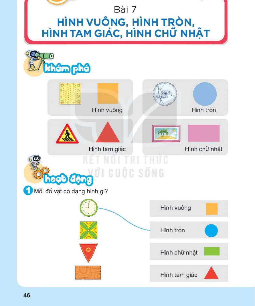 Bài 7: Hình Vuông, Hình Tròn, Hình Tam Giác, Hình Chữ Nhật