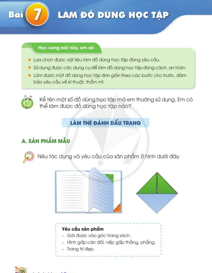 Bài 7: Làm đồ dùng học tập