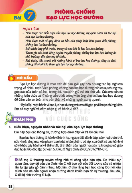 Bài 7: Phòng chống bạo lực học đường